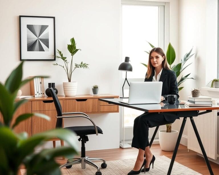 Businessmode, die auch im Home-Office Eindruck macht