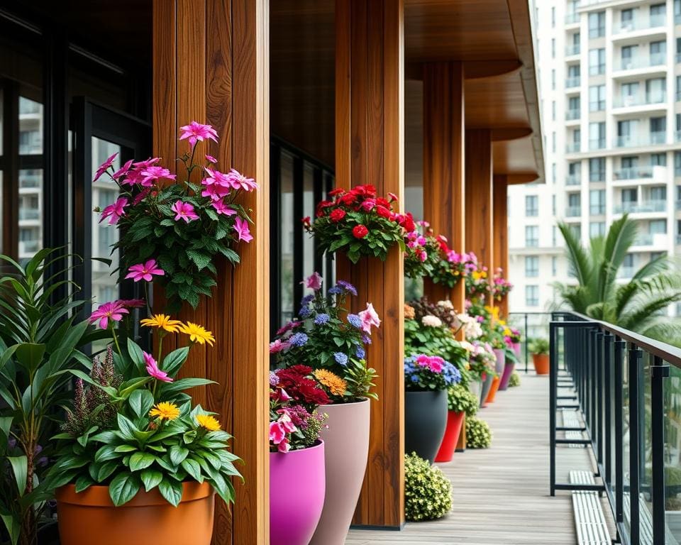 DIY-Blumensäulen aus Holz: Moderne Akzente für den Balkon