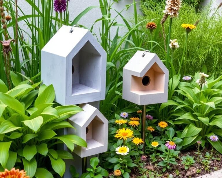 DIY-Vogelhäuser aus Beton für moderne Gartengestaltung