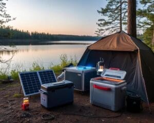 Elektronische Campingausrüstung mit Solarenergie