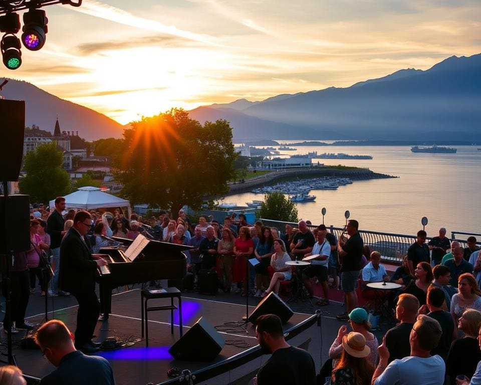 Live-Musik bei Jazzfestivals in Montreux, Schweiz