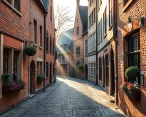 Mittelalterliche Gassen in Brügge, Belgien