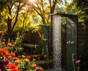 Solarbetriebene Gartenduschen für umweltfreundliche Erfrischung