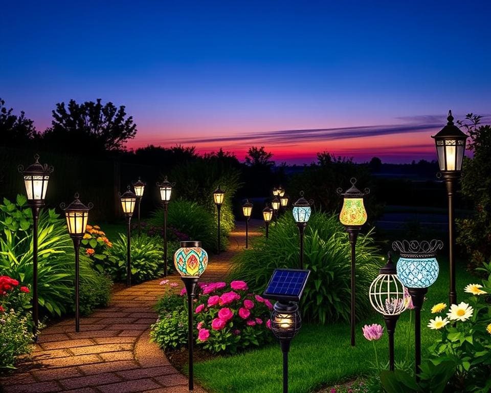 Solarlampen für den Garten