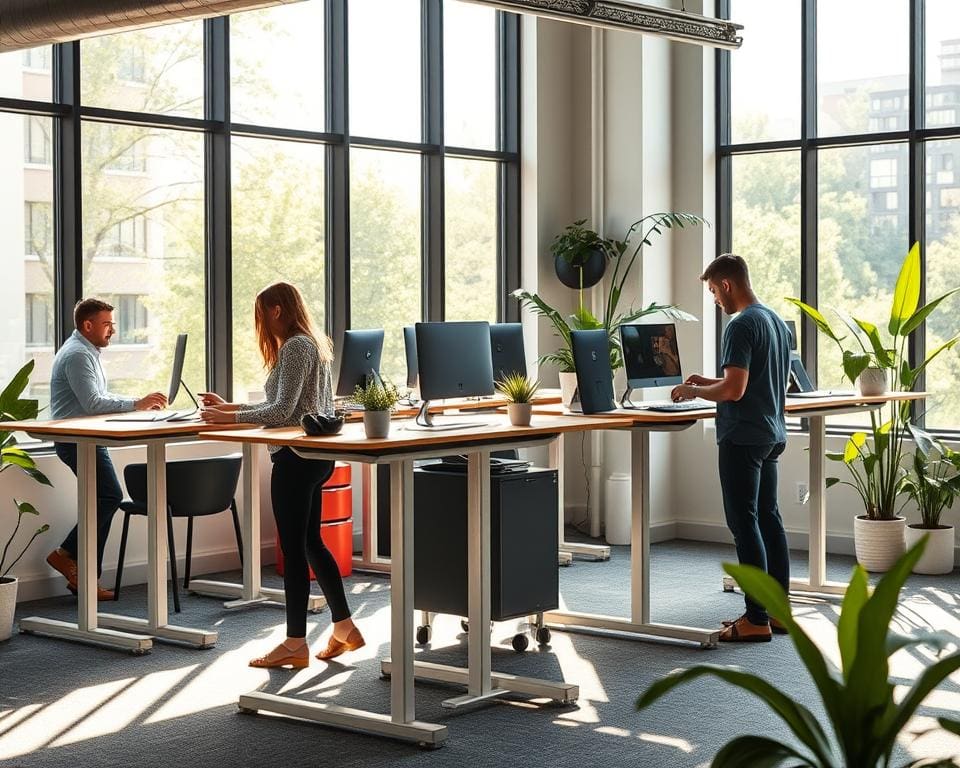 Stehschreibtische von Flexispot fördern die Büro Gesundheit