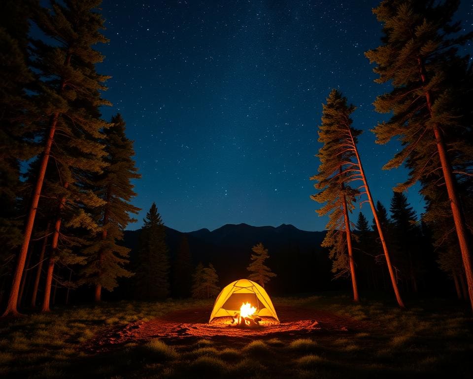 Camping-Orte für Übernachtung in der Natur