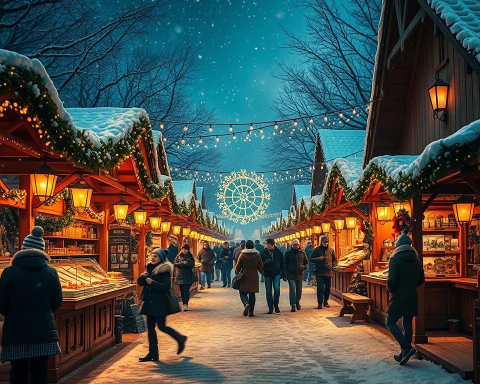 festliche Stimmung auf dem Wintermarkt