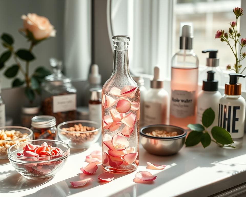 Rosenwasser in der DIY Schönheitsroutine