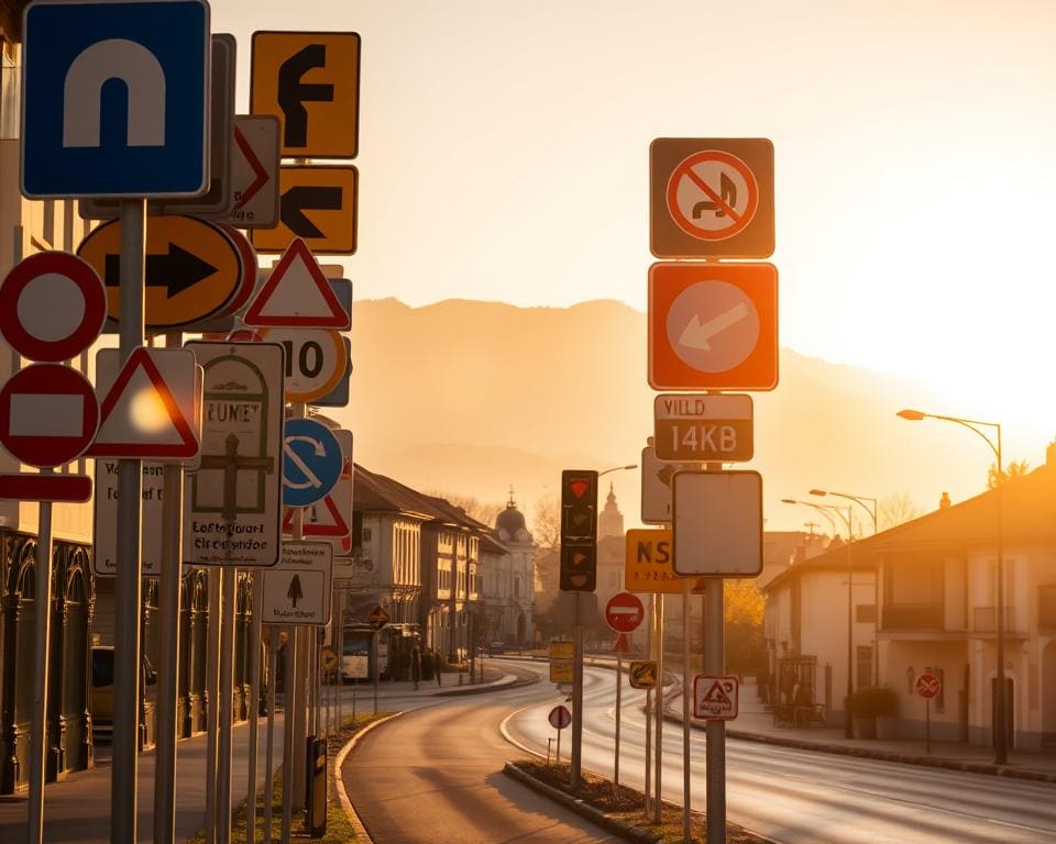 Straßenschilder Serbien