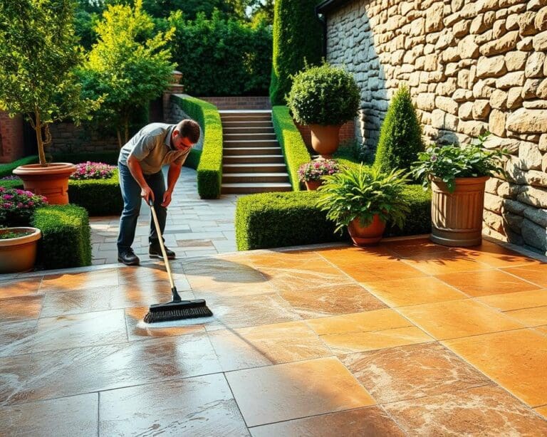 Welche Pflege braucht Naturstein im Aussenbereich?