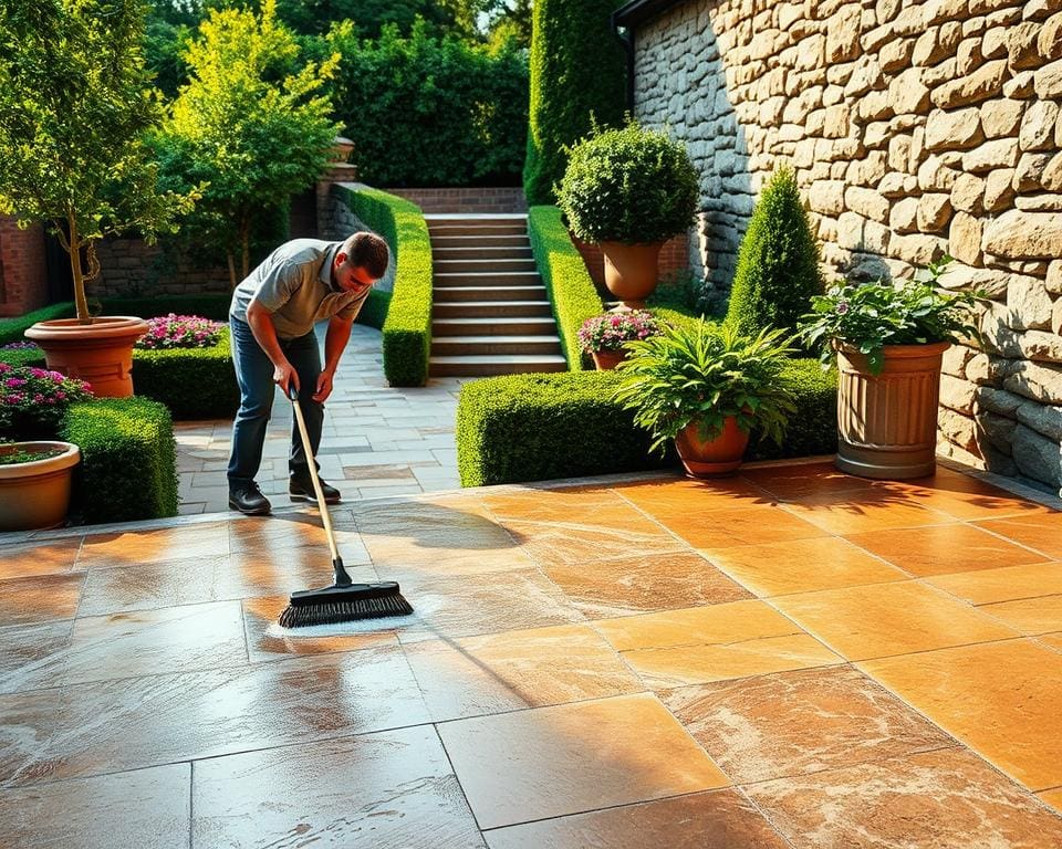 Welche Pflege braucht Naturstein im Aussenbereich?