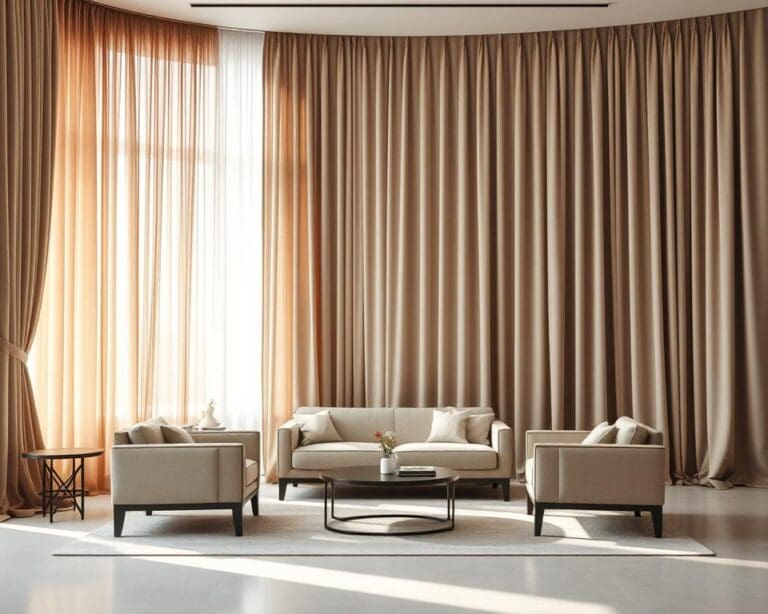 Elegante Gardinen für Wohnzimmer
