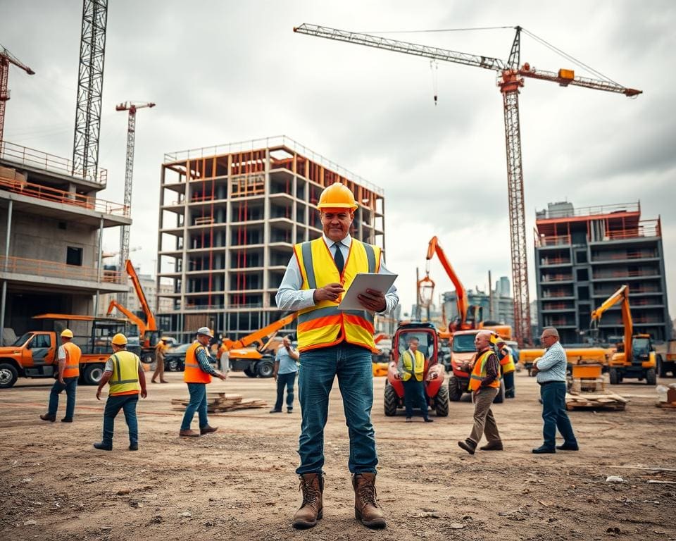 Welche Aufgaben uebernimmt ein Bauleiter auf der Baustelle?