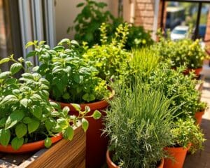 Welche Kraeuter wachsen gut auf dem Balkon?
