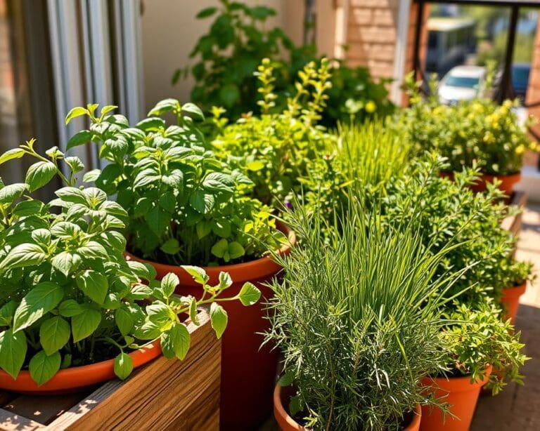 Welche Kraeuter wachsen gut auf dem Balkon?