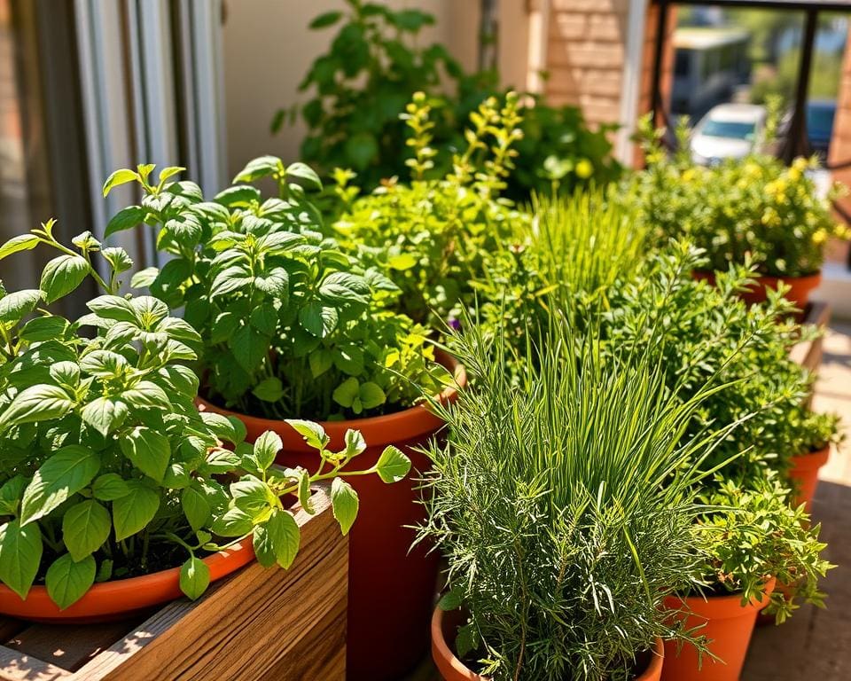 Welche Kraeuter wachsen gut auf dem Balkon?
