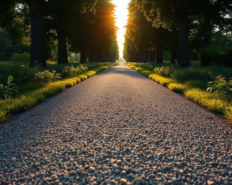 Wie bleibt ein Kiesweg dauerhaft eben?