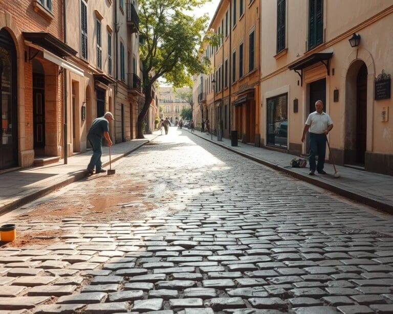 Wie laesst sich ein altes Pflaster auffrischen?