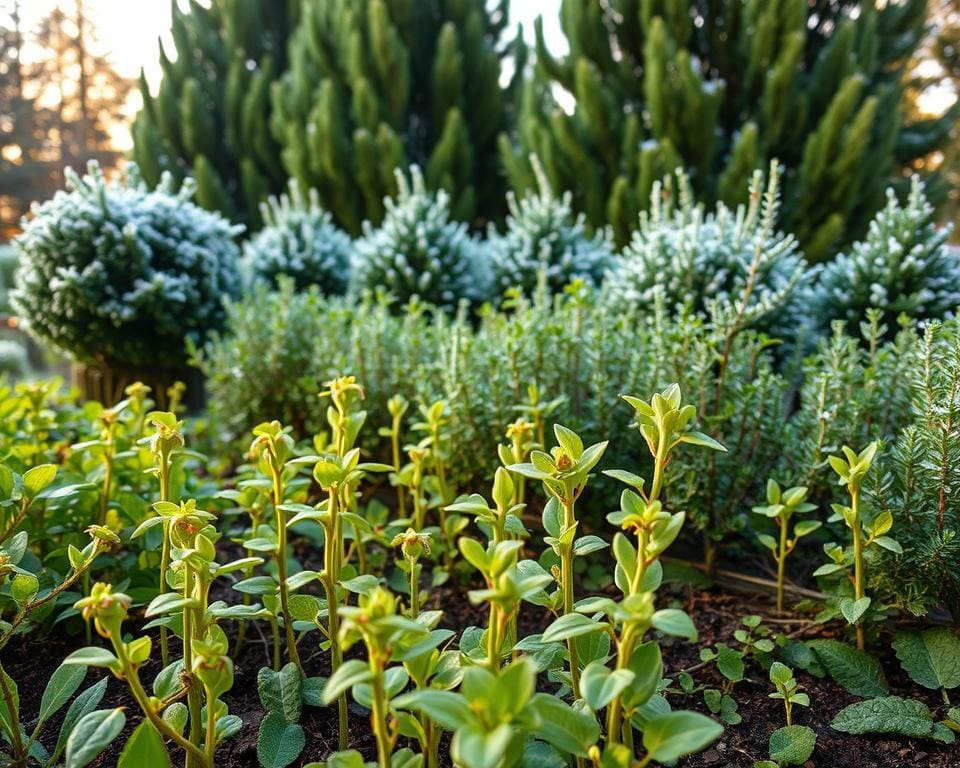 Wie schuetzt du Jungpflanzen vor Frost?