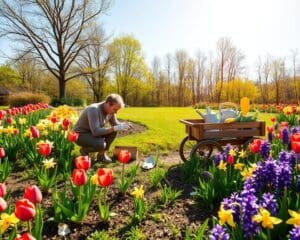 Wie pflegt man einen Garten im Frühling?