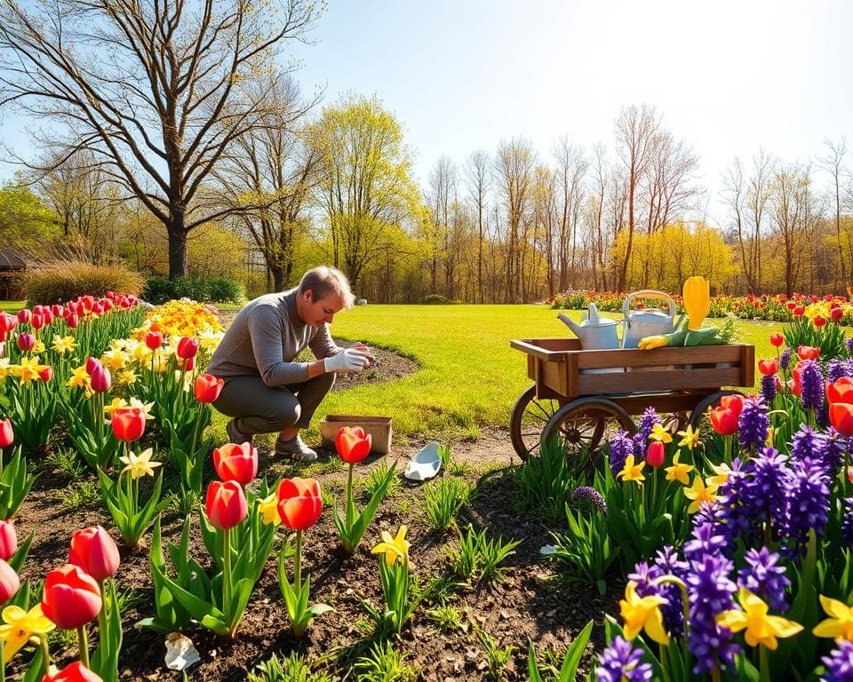 Wie pflegt man einen Garten im Frühling?