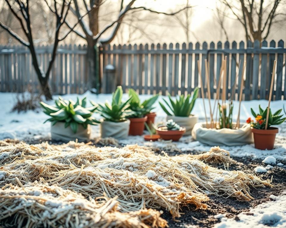 Wie schützt man Pflanzen im Winter?