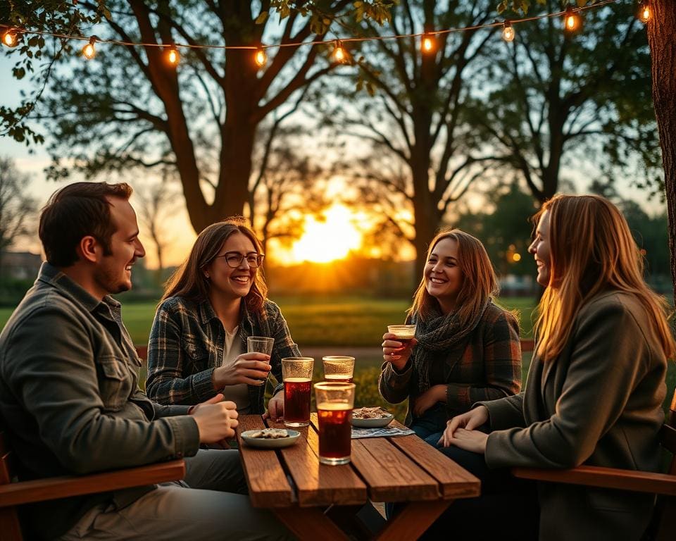 Abend Aktivitäten Freunde