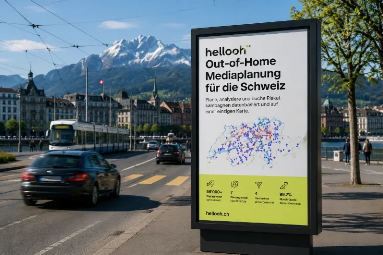 Aussenwerbung Werbeformen Plakat hellooh